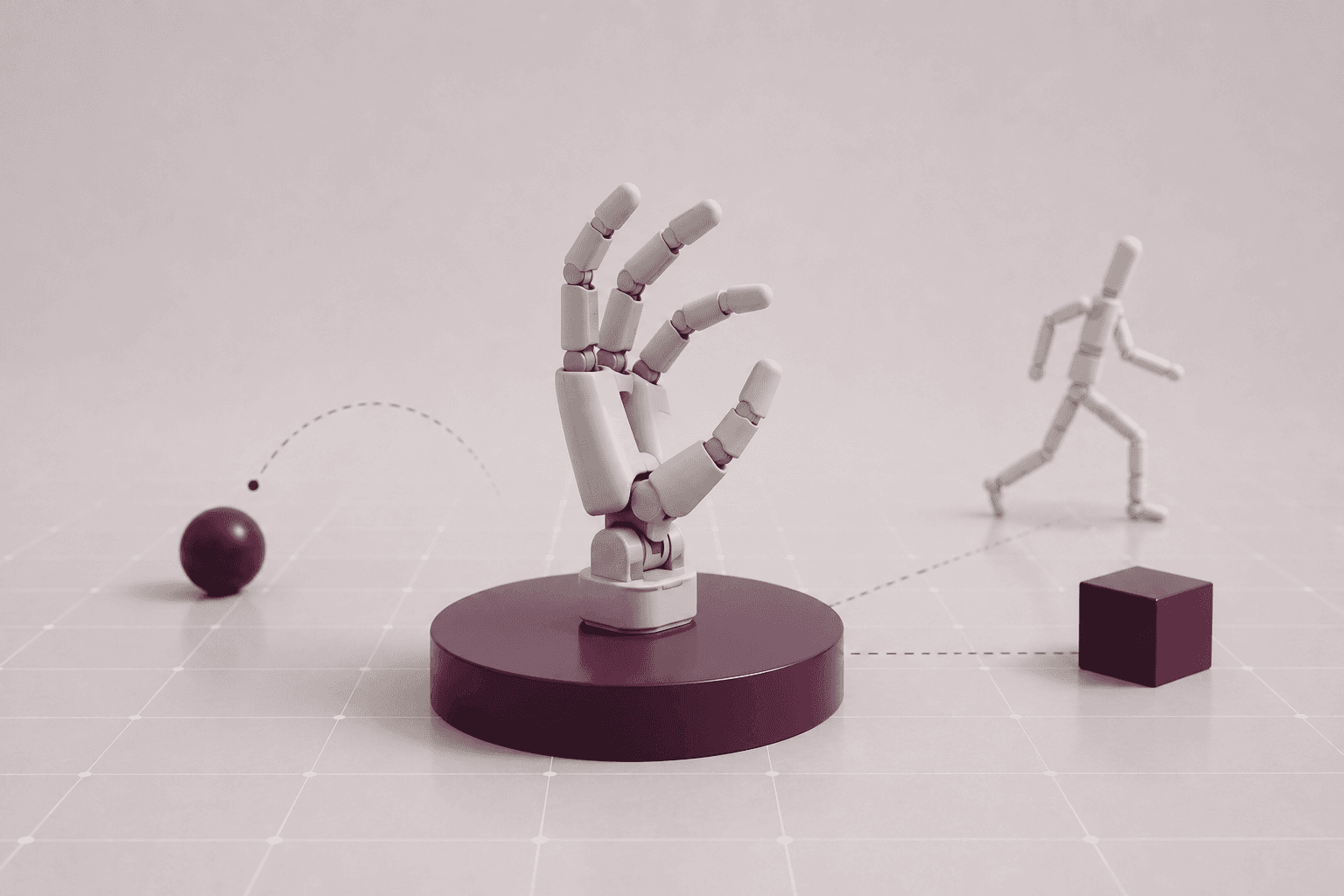 A legged robot simulated in the MuJoCo physics engine